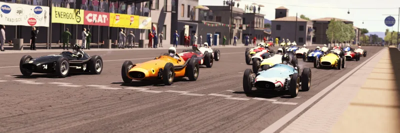 The grid waiting for the race to start