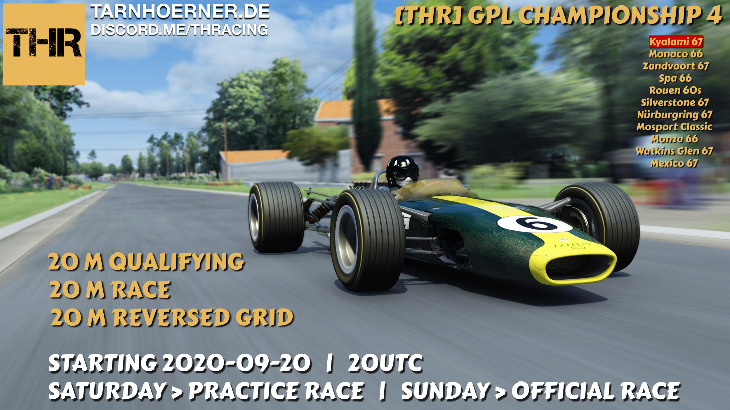 GPL Championship 4 (Throwback) Raceposter