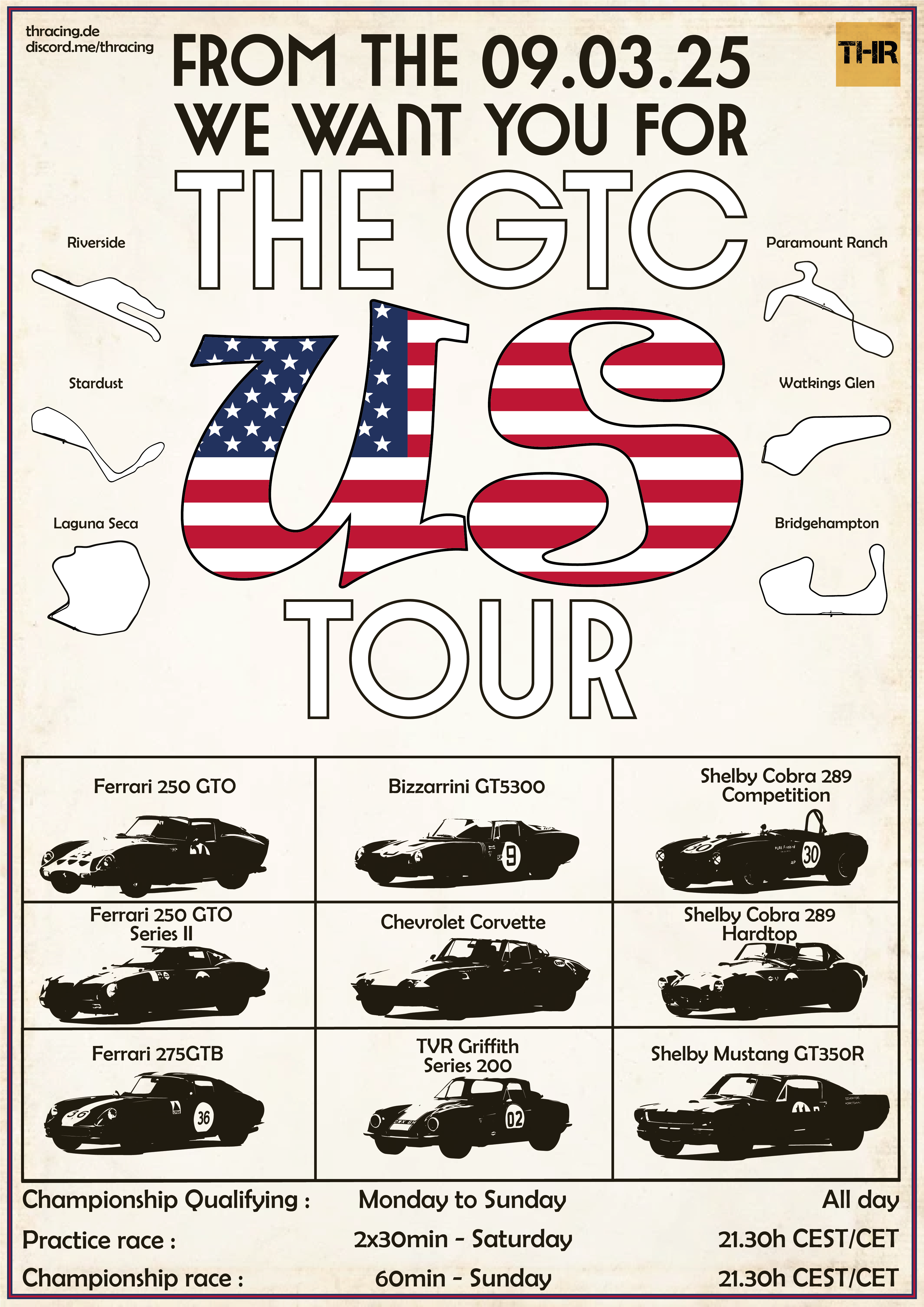 US GTC TOUR Raceposter