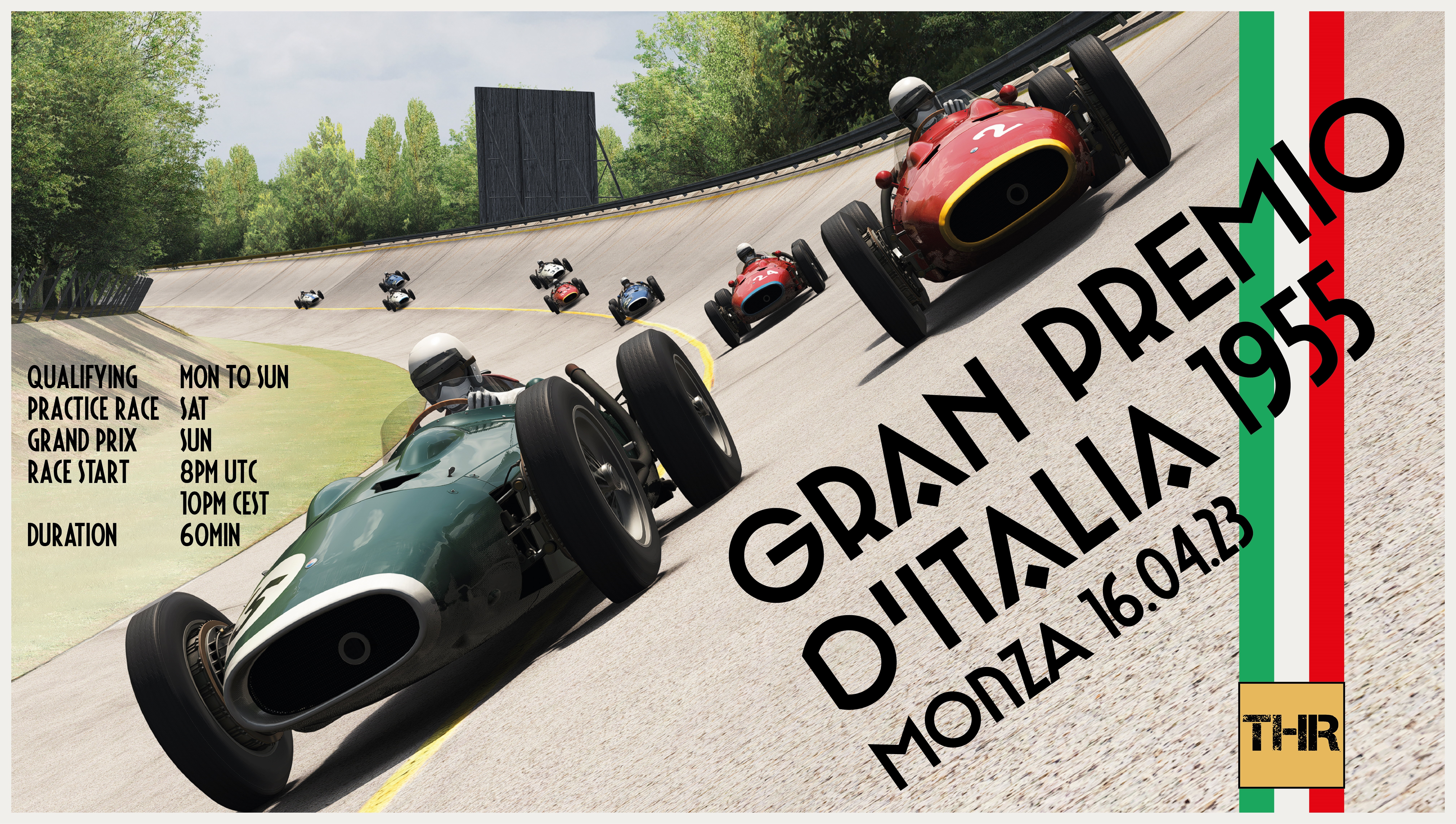 Maserati 250F at Monza - Fun Event Raceposter