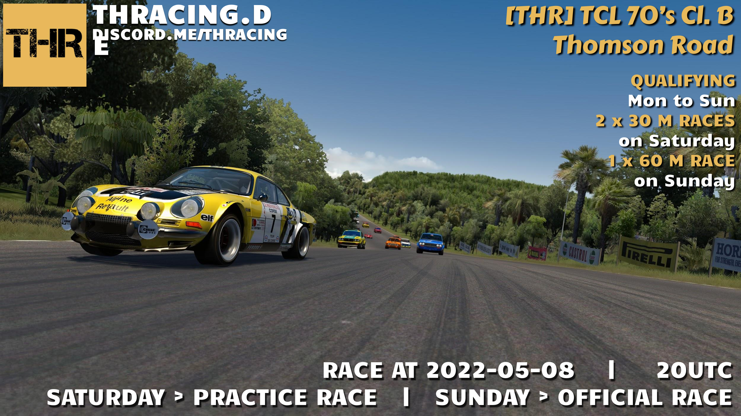 TCL 70's Class B at Thomson Road - Fun Event Raceposter