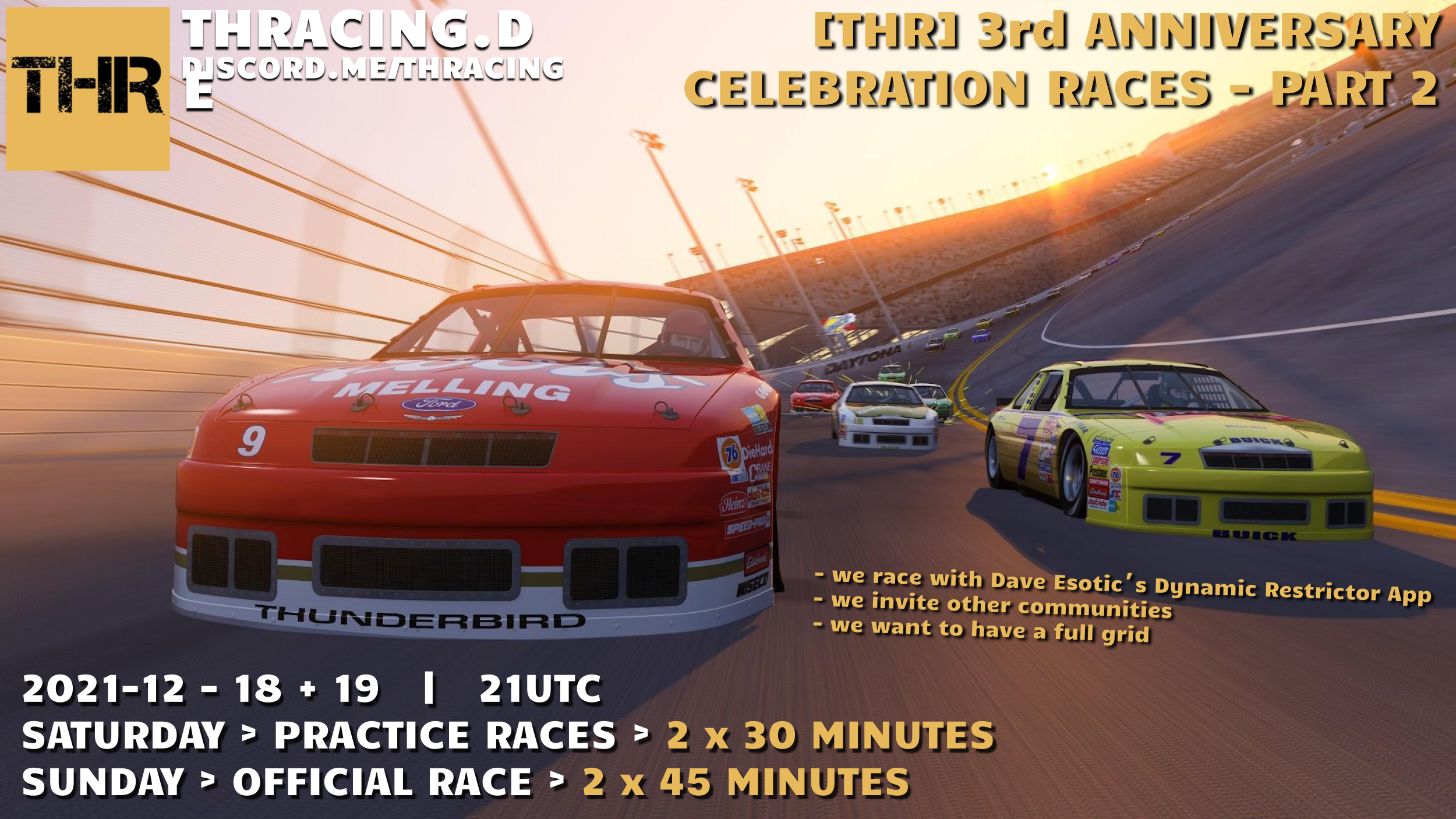 3rd Anniversary - Part 2 - Stock Car 90s at Daytona Raceposter