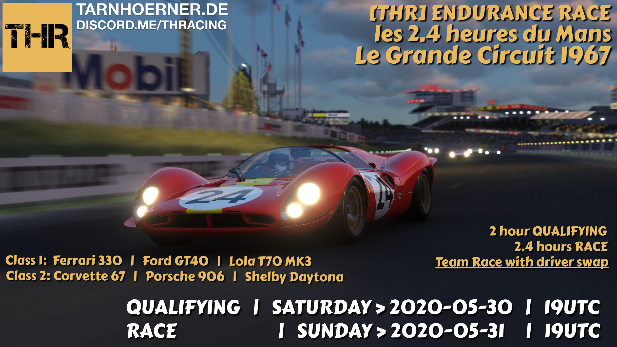 1st THR Endurance - les 2.4 heures du Mans Raceposter