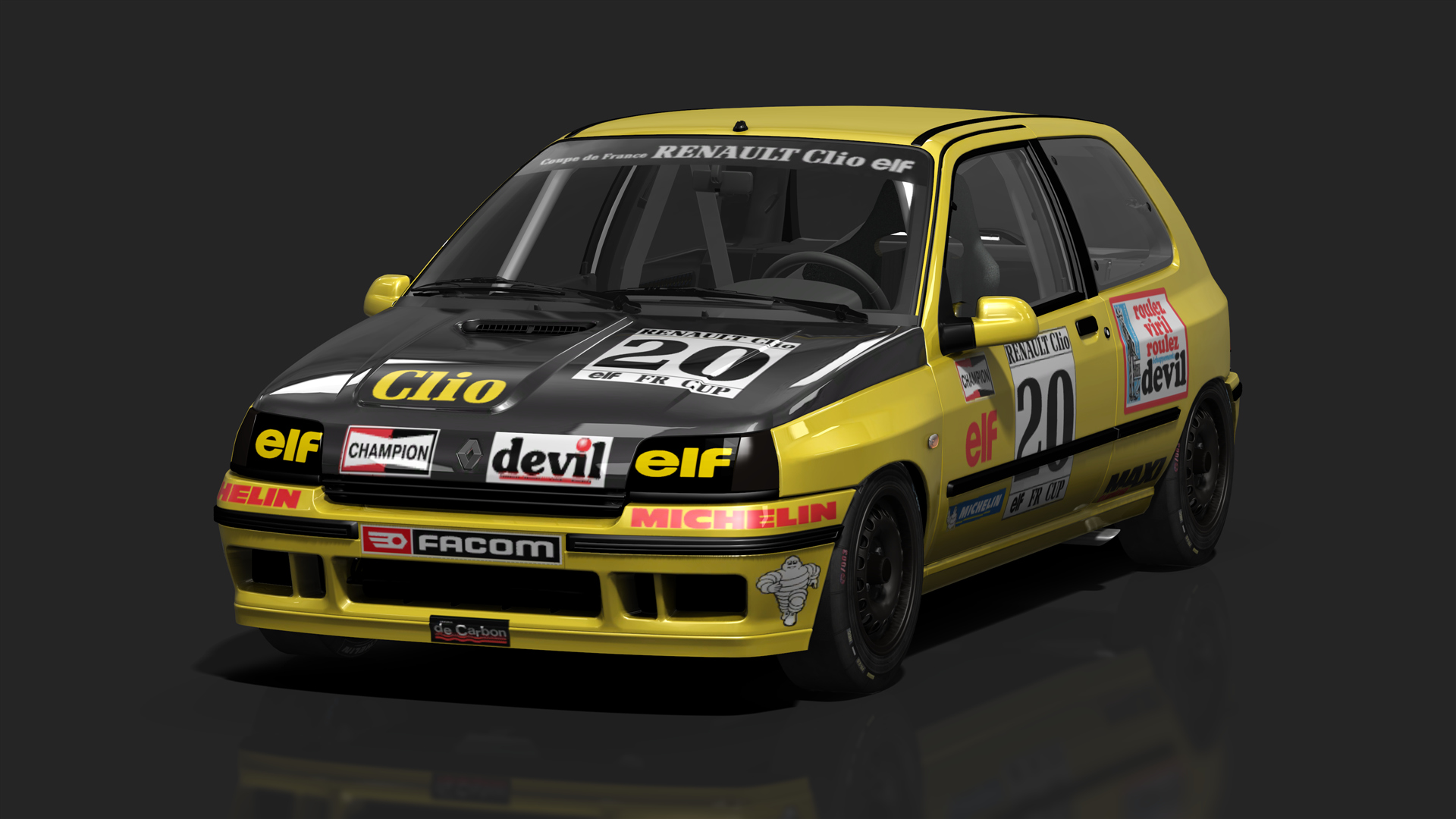 Renault Clio I 16S Cup THR · 20_jaune